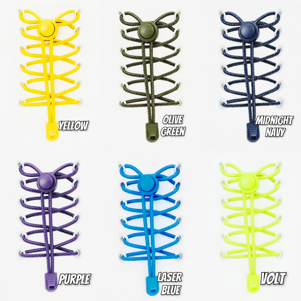 Reflective No Tie Stretchable Elastic Shoelaces - For Trainer Running Shoelaces - 12 Colors - Reflective No Tie Stretchable Elastic Shoelaces - For Trainer Running Shoelaces - 12 Colors -